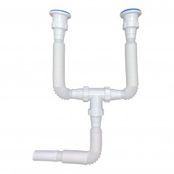 Lüks Rekorlu Lavabo Sifonu Çift Gözlü 